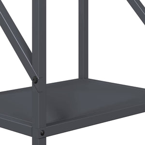 Brennholzregal Anthrazit Stahl 34x25x100cm
