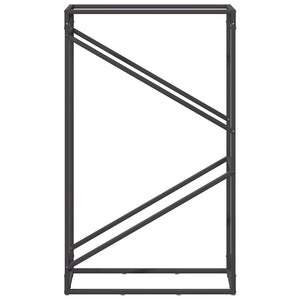 Brennholzregal Schwarz 60x25x100 cm