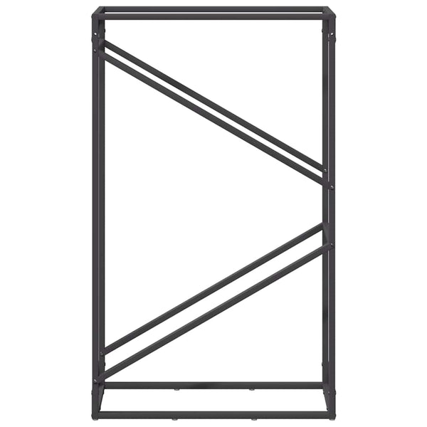Brennholzregal Schwarz 60x25x100 cm