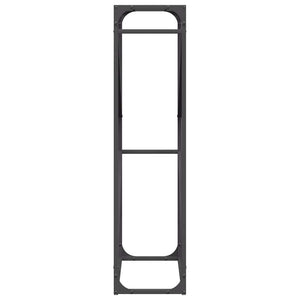Brennholzregal Schwarz 60x25x100 cm