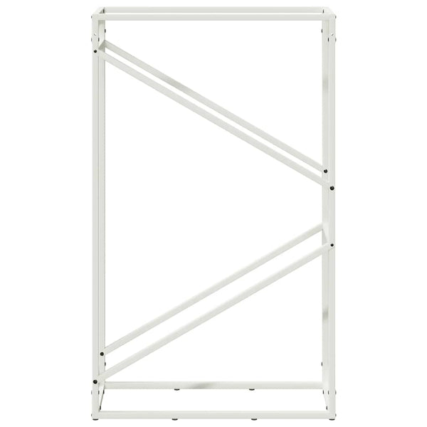 Weißes Kaminholzregal 60x25x100 cm