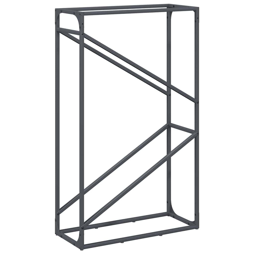 Brennholzregal Anthrazit Stahl 60x25x100cm