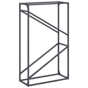 Brennholzregal Anthrazit Stahl 60x25x100cm