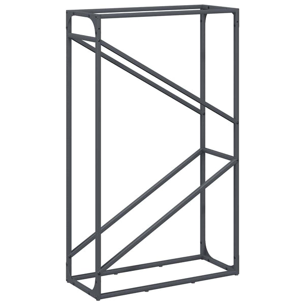 Brennholzregal Anthrazit Stahl 60x25x100cm