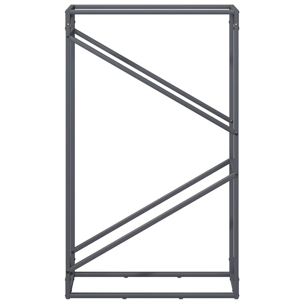 Brennholzregal Anthrazit Stahl 60x25x100cm