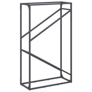 Brennholzregal Anthrazit Stahl 60x25x100cm