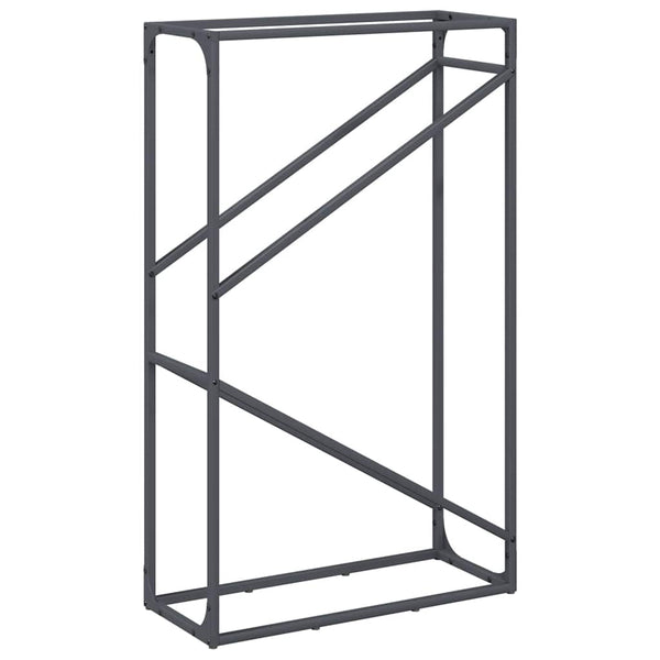 Brennholzregal Anthrazit Stahl 60x25x100cm