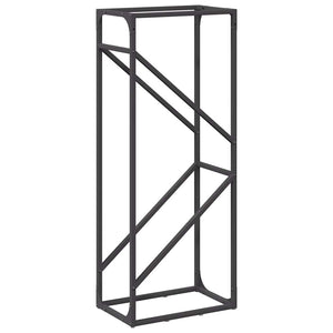 Schwarzes Brennholzregal Stahl 40x25x100cm