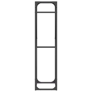 Schwarzes Brennholzregal Stahl 40x25x100cm