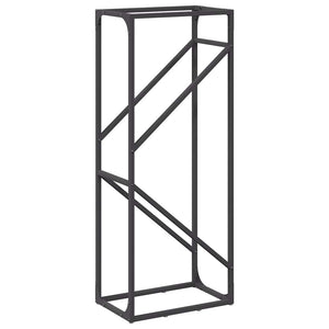 Schwarzes Brennholzregal Stahl 40x25x100cm
