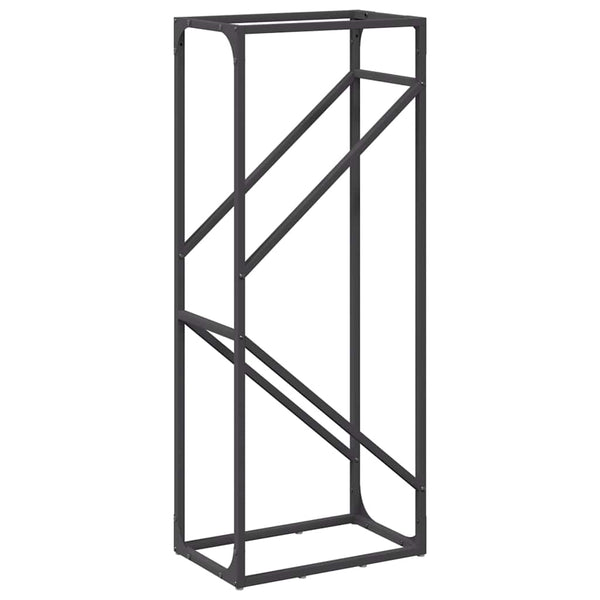Schwarzes Brennholzregal Stahl 40x25x100cm
