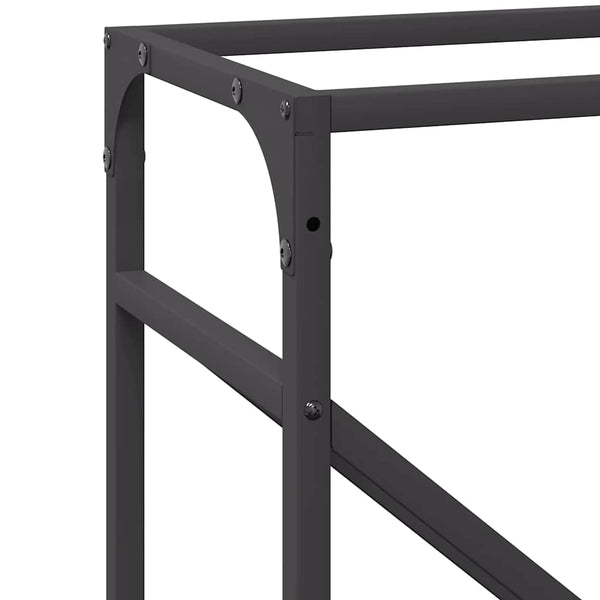 Schwarzes Brennholzregal Stahl 40x25x100cm