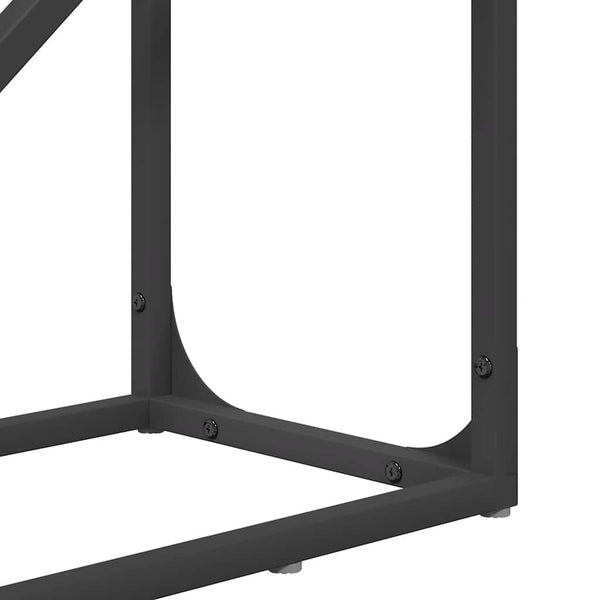 Schwarzes Brennholzregal Stahl 40x25x100cm