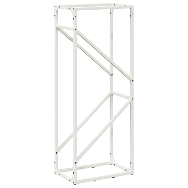 Weißes Kaminholzregal 40x25x100 cm