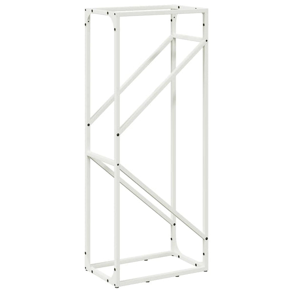 Weißes Kaminholzregal 40x25x100 cm