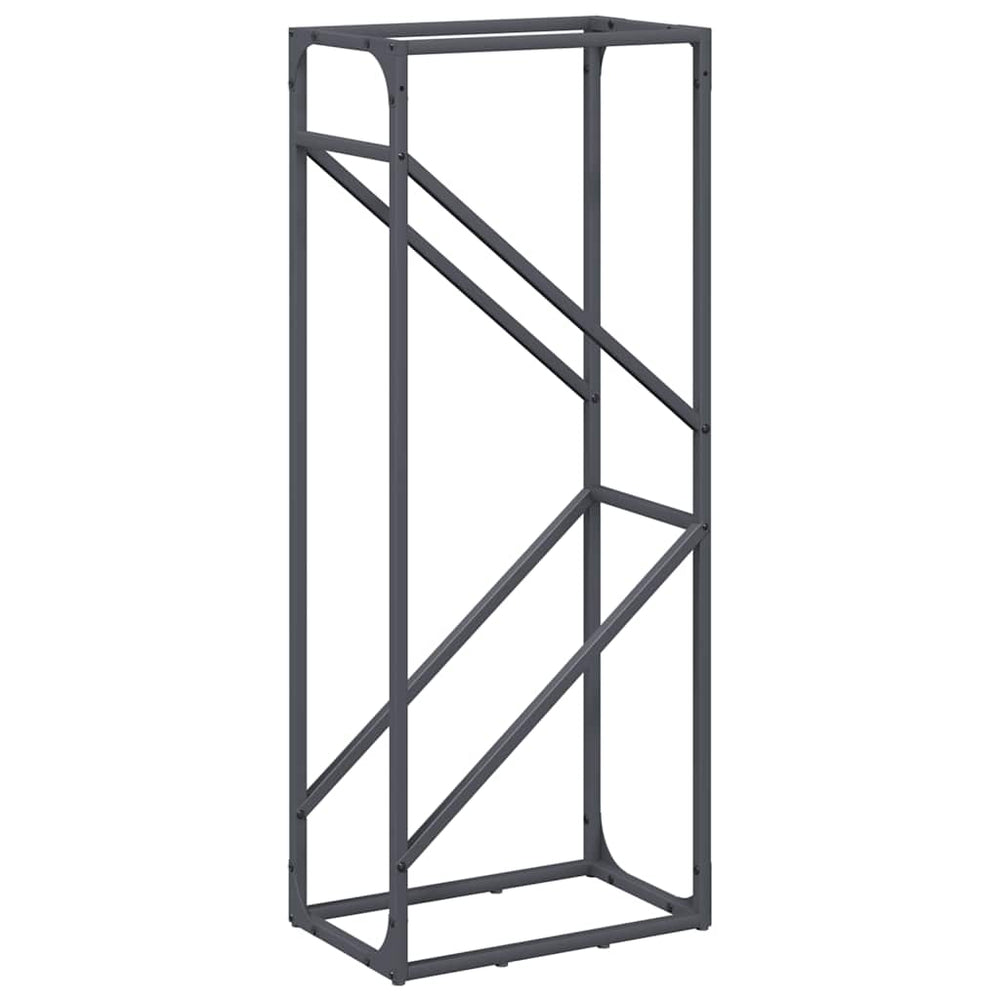 Brennholzregal Anthrazit Stahl 40x25x100cm