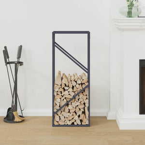 Brennholzregal Anthrazit Stahl 40x25x100cm