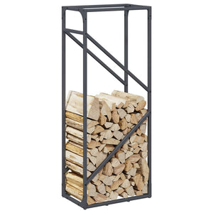 Brennholzregal Anthrazit Stahl 40x25x100cm