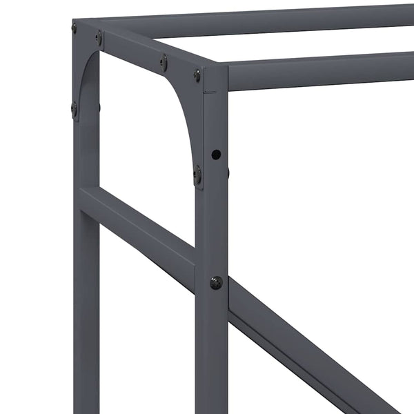 Brennholzregal Anthrazit Stahl 40x25x100cm