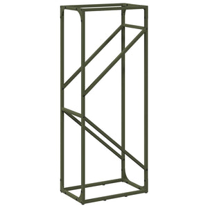 Brennholzregal Olivgrün Stahl 40x25x100 cm