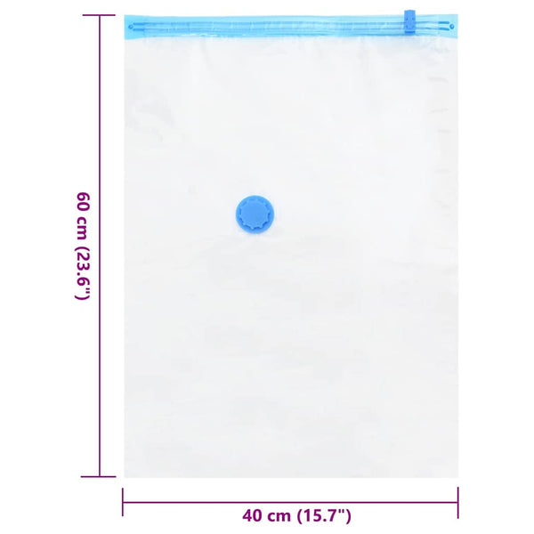 Aufbewahrungstaschen 5er-Set Transparent Blau 60x40cm