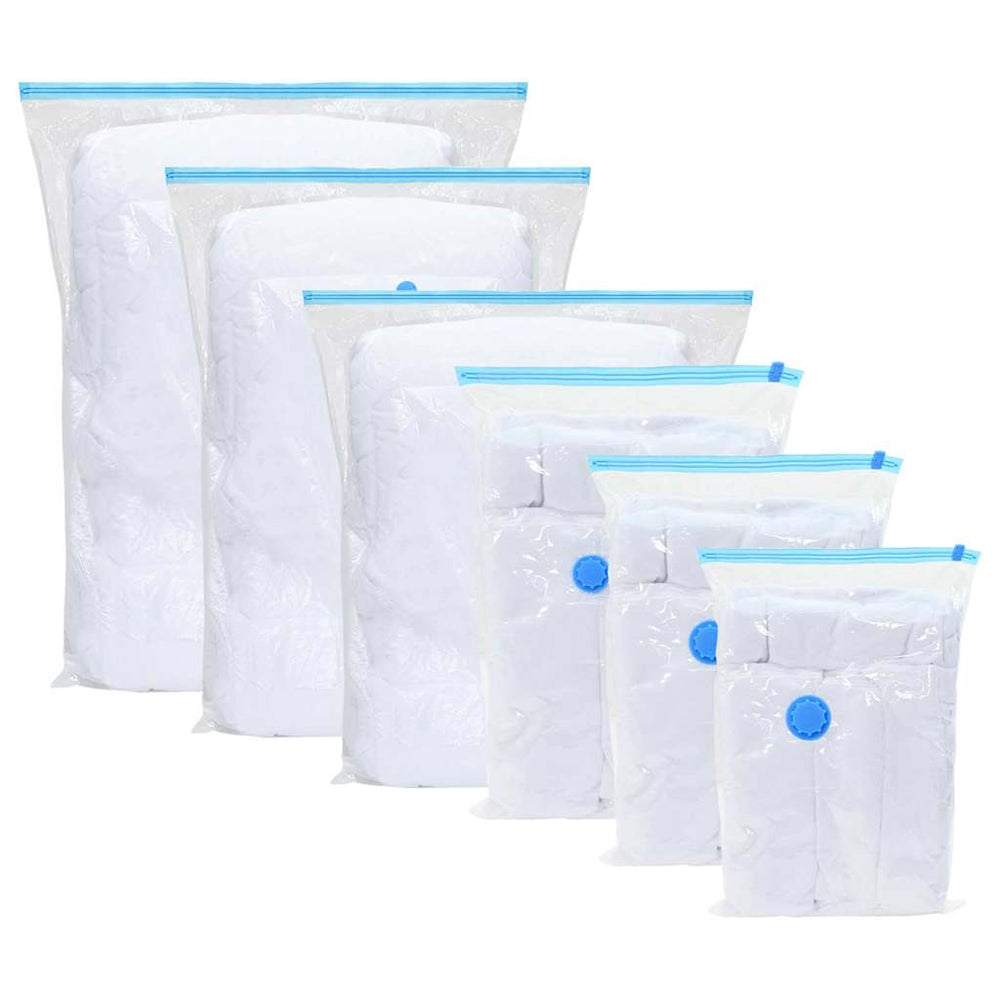 vidaXL Sacs de rangement 5 pcs Transparent et Bleu 120 x 70 cm