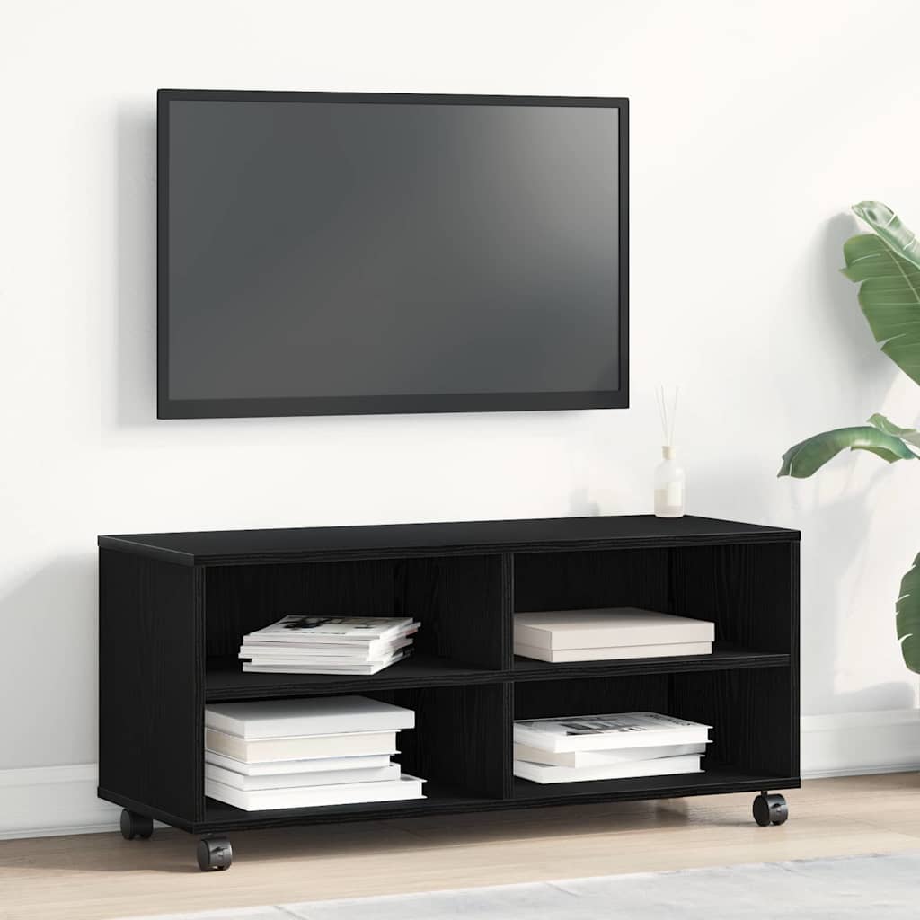 Schwarzer TV-Schrank, 90 cm