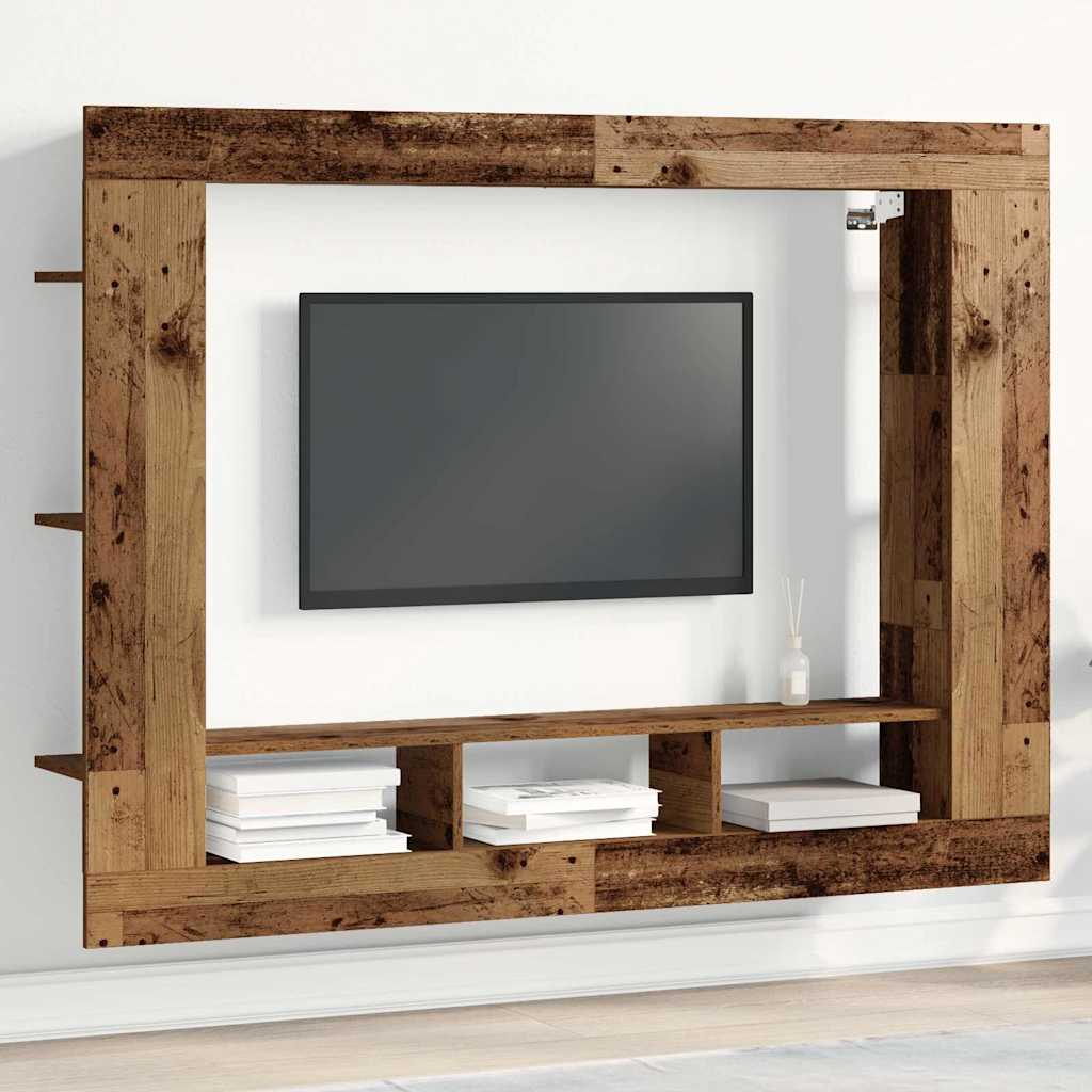 Wandmontierter TV-Schrank Altholz 152cm