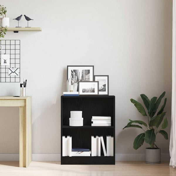Bücherregal Schwarz Eichen-Optik 60 cm