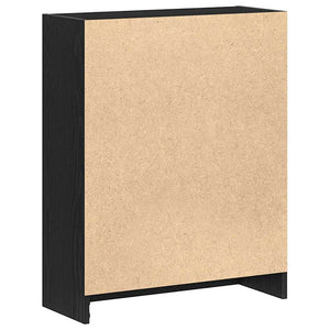 Bücherregal Schwarz Eichen-Optik 60 cm