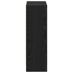 Bücherregal Schwarz Eichen-Optik 60 cm