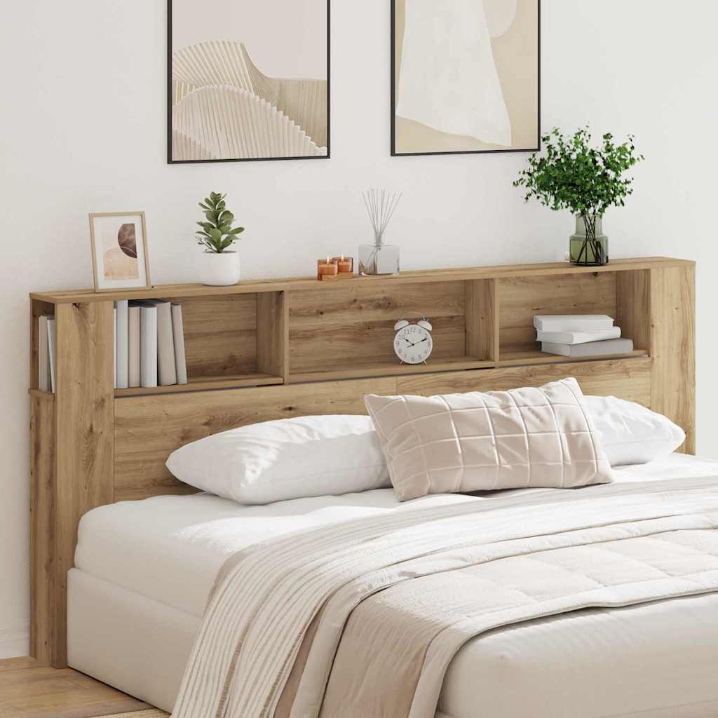 Kopfteil Schrank Artisan-Eiche mit Regal