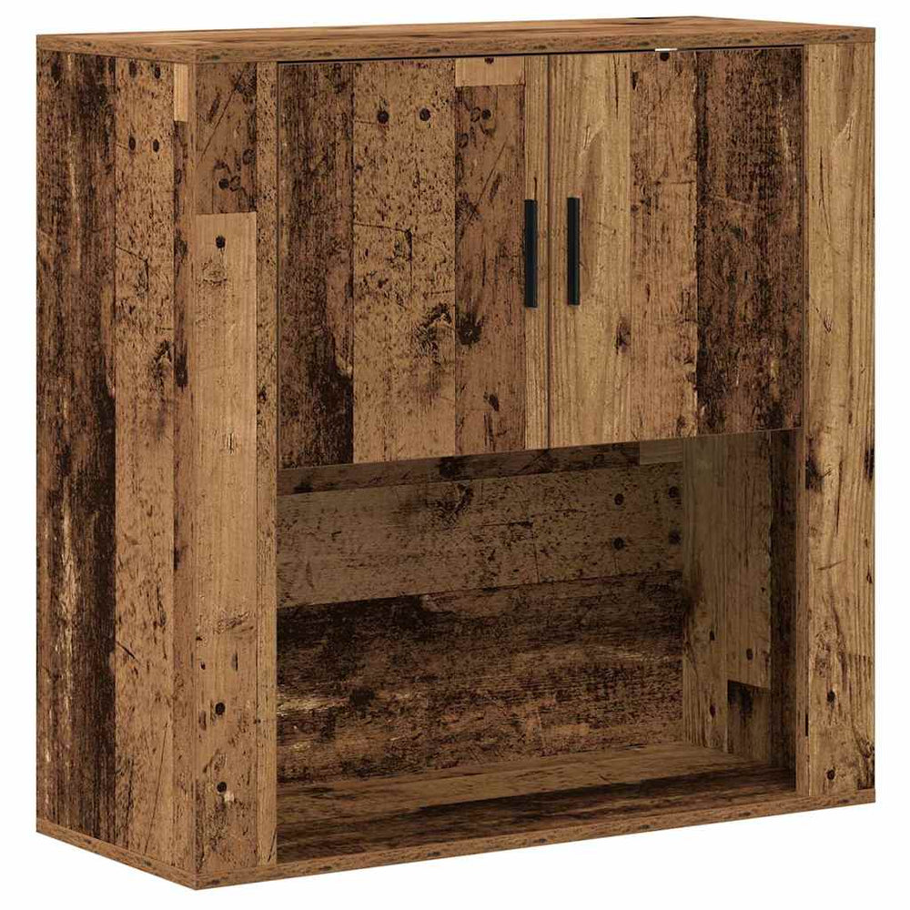 Wandschrank mit Regal Altholz 80cm