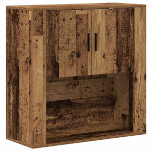 Wandschrank mit Regal Altholz 80cm