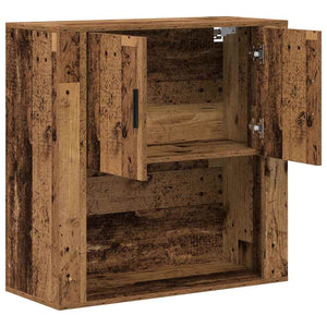 Wandschrank mit Regal Altholz 80cm