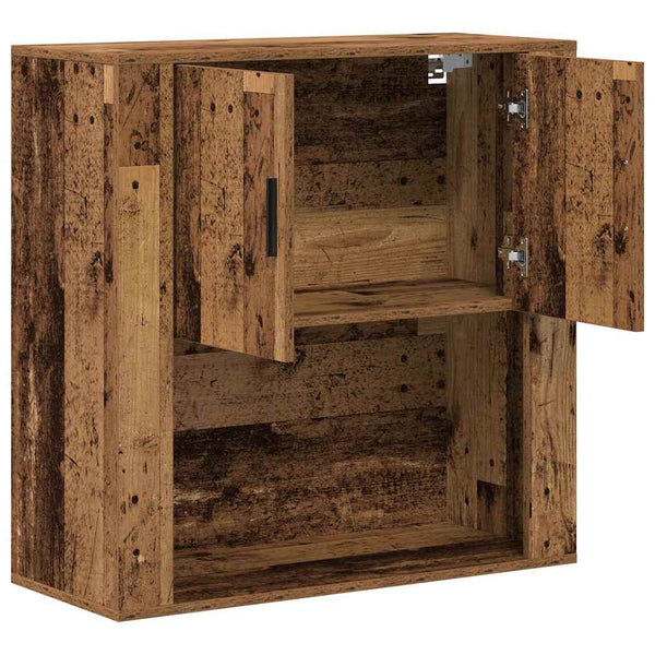 Wandschrank mit Regal Altholz 80cm
