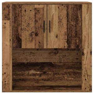 Wandschrank mit Regal Altholz 80cm