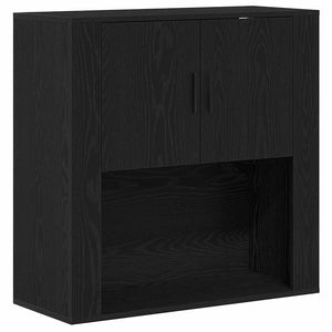 Wandschrank Schwarz Eichenoptik 80x80 cm