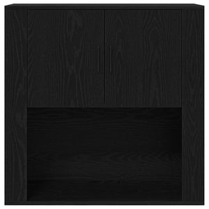 Wandschrank Schwarz Eichenoptik 80x80 cm