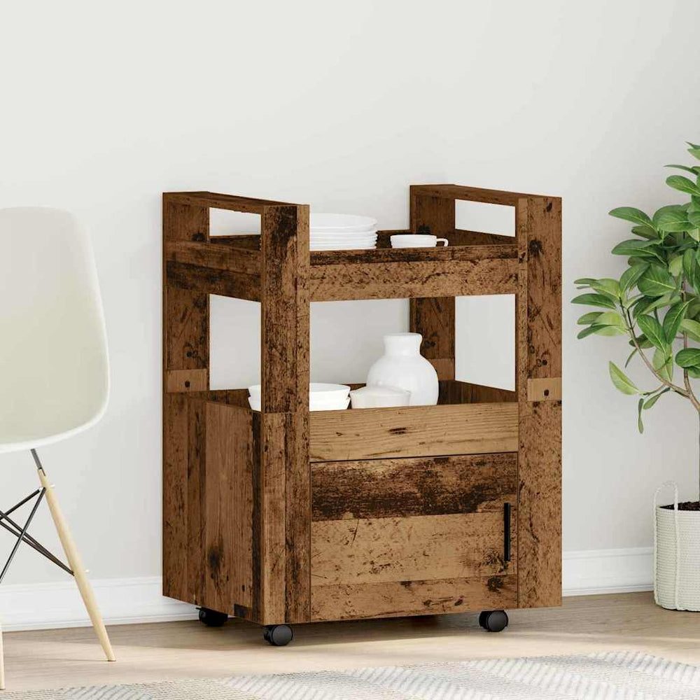 Küchenwagen Altholz 60x45x80cm