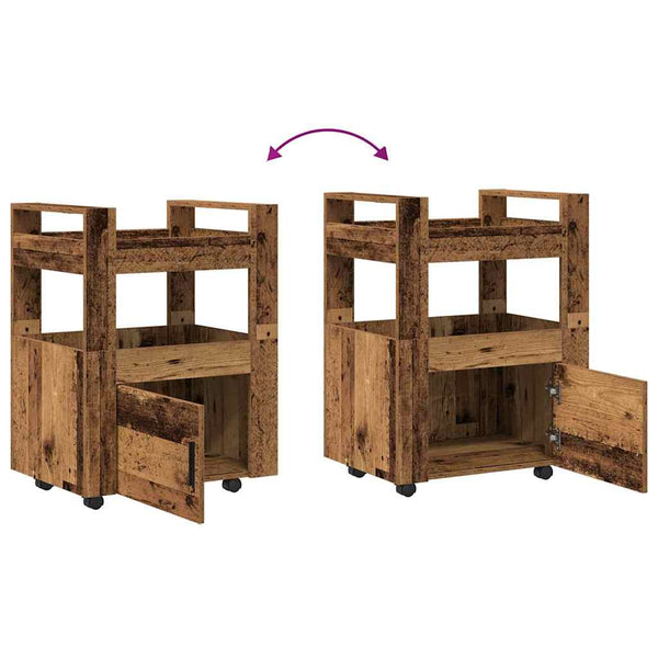 Küchenwagen Altholz 60x45x80cm
