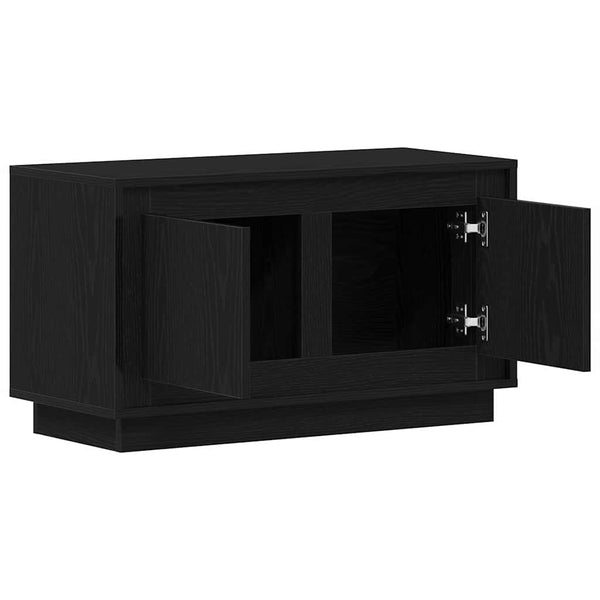 Schwarzer TV-Schrank Eichen-Optik