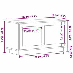 Schwarzer TV-Schrank Eichen-Optik