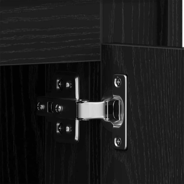Schwarzes Sideboard Eichenoptik 80cm