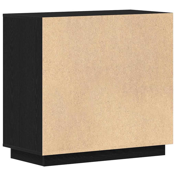 Schwarzes Sideboard Eichenoptik 80cm