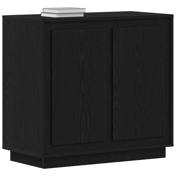 Schwarzes Sideboard Eichenoptik 80cm