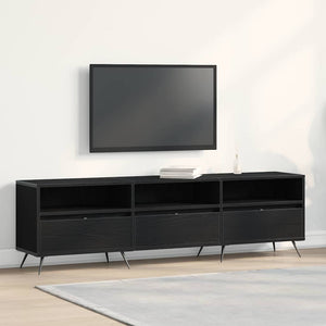 TV-Schrank Schwarz Eichen-Optik 150 cm