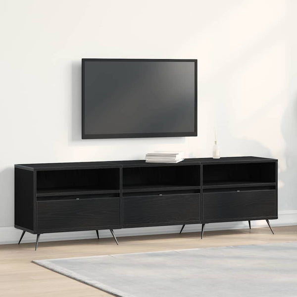 TV-Schrank Schwarz Eichen-Optik 150 cm