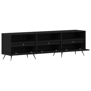 TV-Schrank Schwarz Eichen-Optik 150 cm