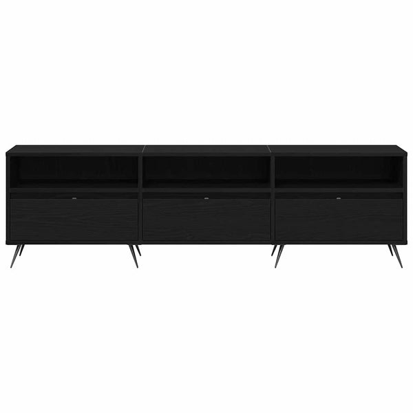 TV-Schrank Schwarz Eichen-Optik 150 cm